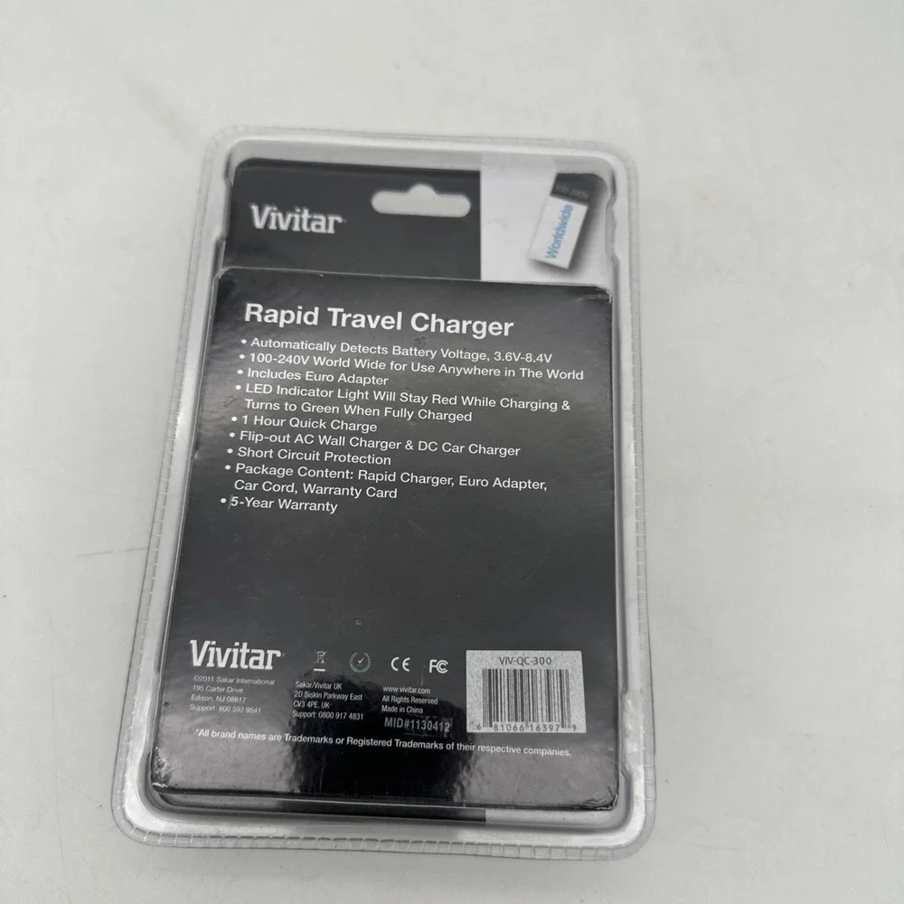 NEW Vivitar 1 Hour Rapid Travel Charger Nikon EN-EL12‎ Battery A S Series